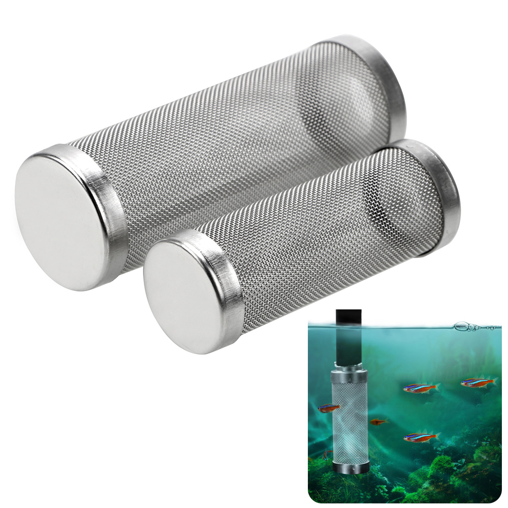 TEMU Shrimp Net Special Shrimp Cylinder Filter Stainless Steel Filter Inlet Protect S/l Size Aquarium Accessories