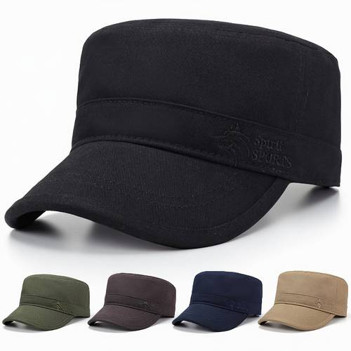 outdoor mens flat cap adjustable size jungle hunting fishing hat embroidered pattern hat suitable for daily wear