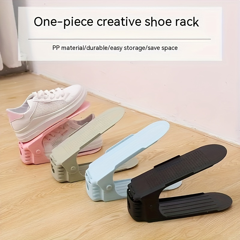 10pcs adjustable folding shoe rack space saving plastic storage rack for entrances bedrooms and dormitories double layered shoe rack home integrated shoe rack perfect assistant for home shoe cabinet storage details 7