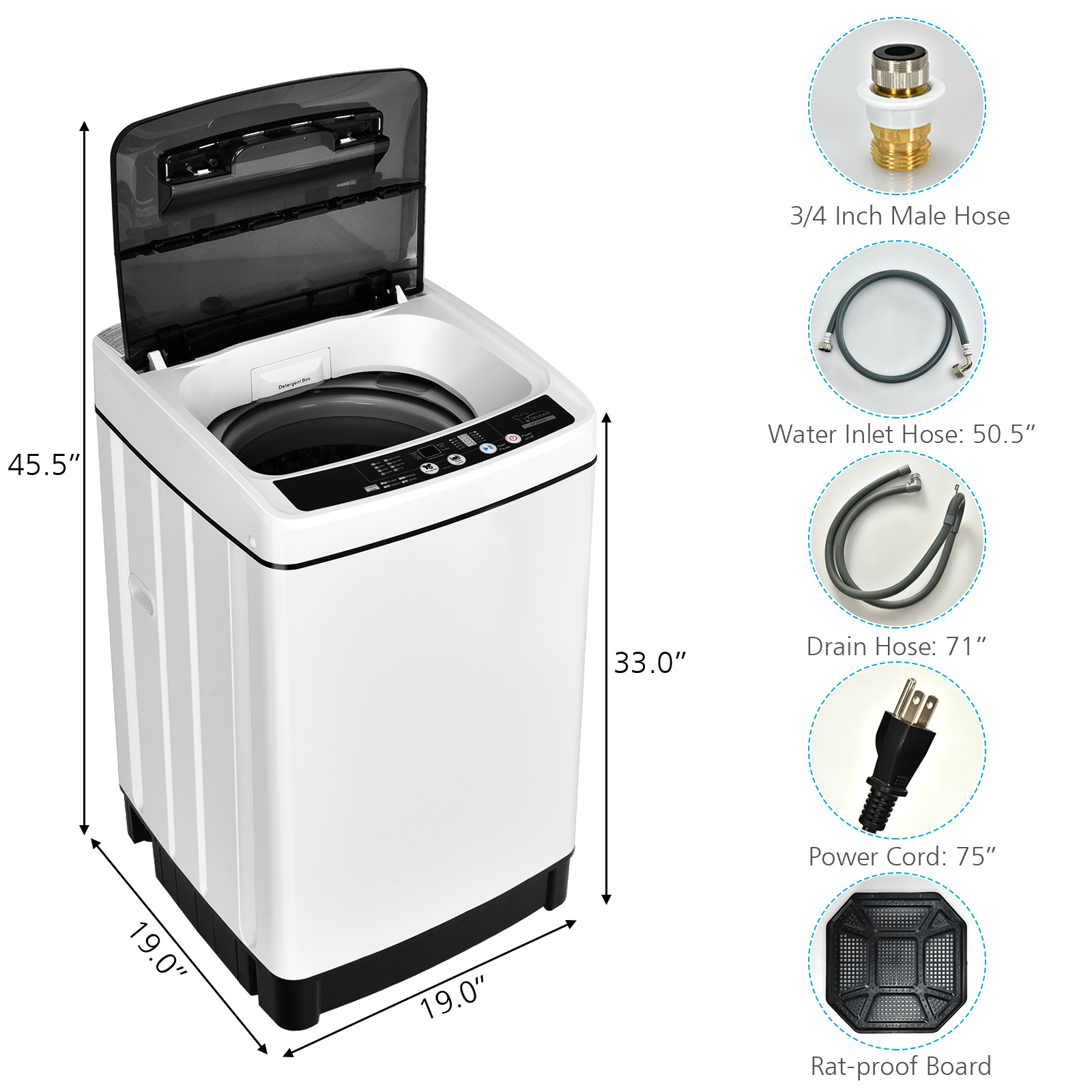 fully automatic washer and dryer 1 5 cu ft 11 lbs color white