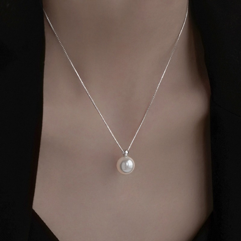 S925 Silver Light Synthetic Necklace Clavicle Chain Gift