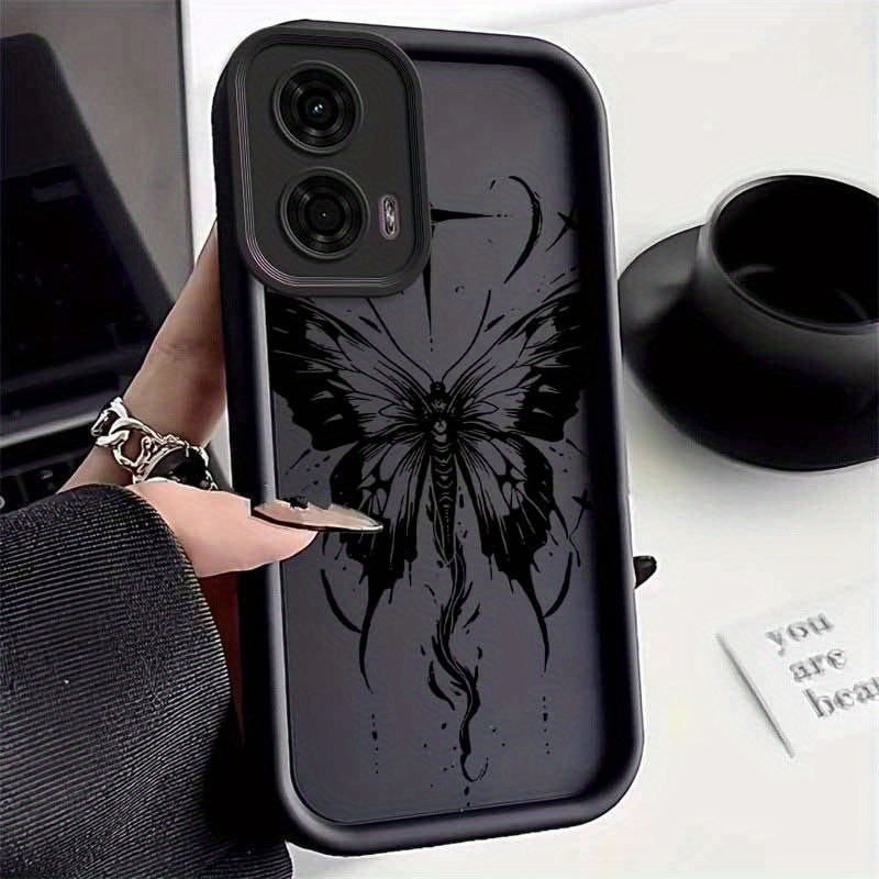 TEMU Phone Case: G24 Black Comfortable Designed For Moto G24 Featuring Shockproof For Fashion
