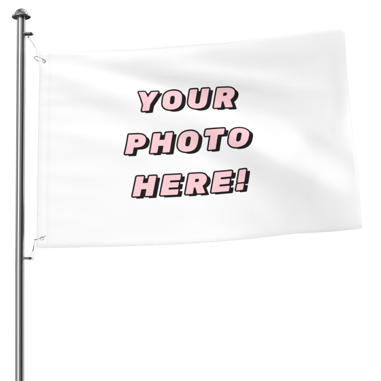 

1pc Customizable Double-sided Polyester Yard Flag - No Electricity Needed - Personalized Outdoor Garden Decoration For Holidays, Halloween, Christmas