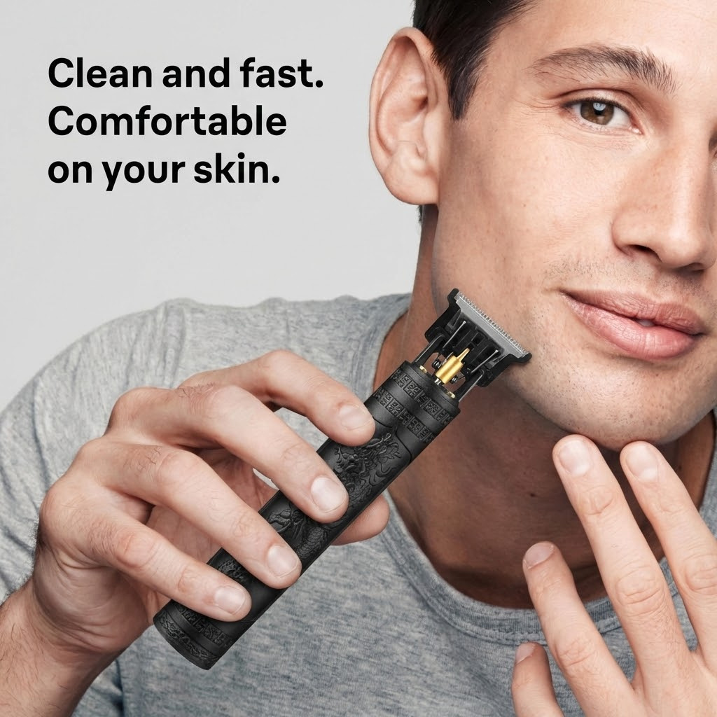 usb rechargeable mens grooming kit wireless hair and beard trimmer with 4 combs durable and portable for home use ideal gift for fathers day or boyfriend   gift