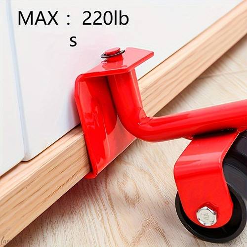 5pcs set furniture lifter 3 9inch x 3 07inch furniture glider kit furniture moving roller tool 360 degree rotatable pad and sofa plastic and carbon steel
