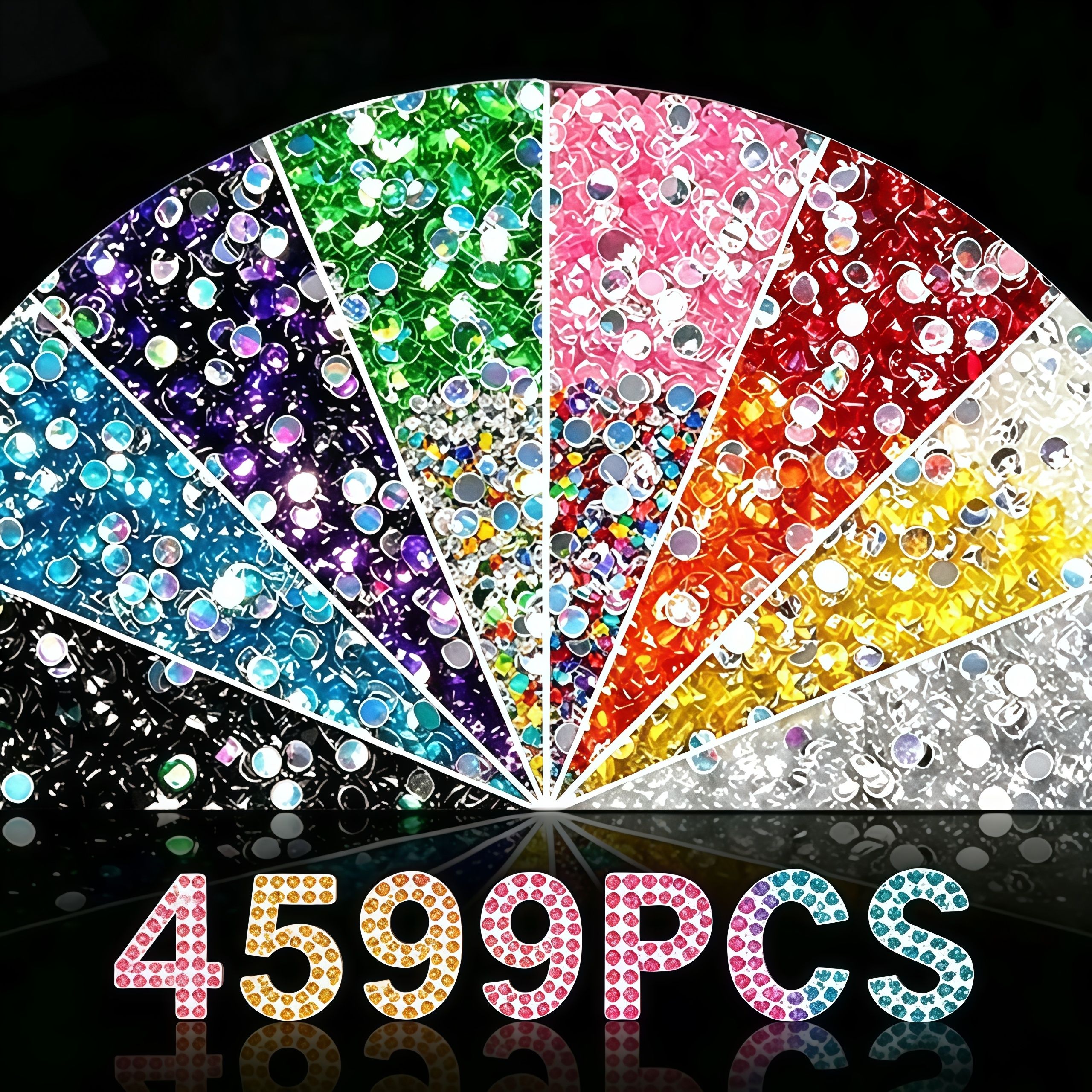 TEMU 4599pcs, Mixed Color Resin Round Sequins 3mm Bohemian Style, Mixed Color High-quality Silvery Flatback Rhinestones, Diamond Painting Kit And