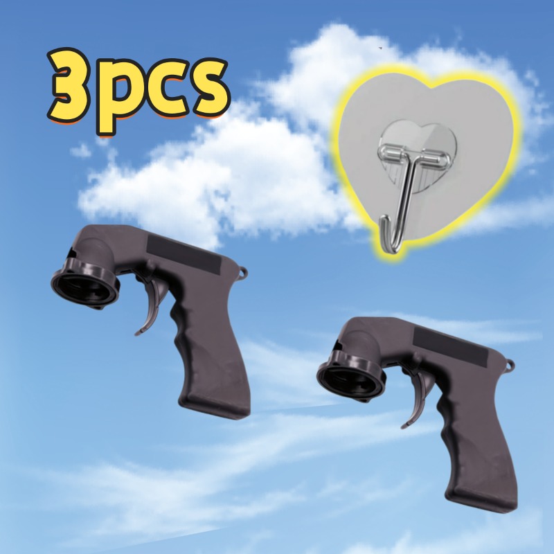 3pcs 2pcs nozzles 1pc hook adjustable nozzle spray gun handle heavy duty ergonomic   tool   portable sprayer for car painting home   craft projects