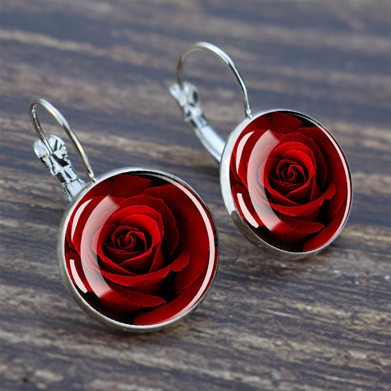 Flower Earrings Fashionable Daisy Earrings Cherry Ear Hooks Ladies' Jewelry Valentine's Day Gift