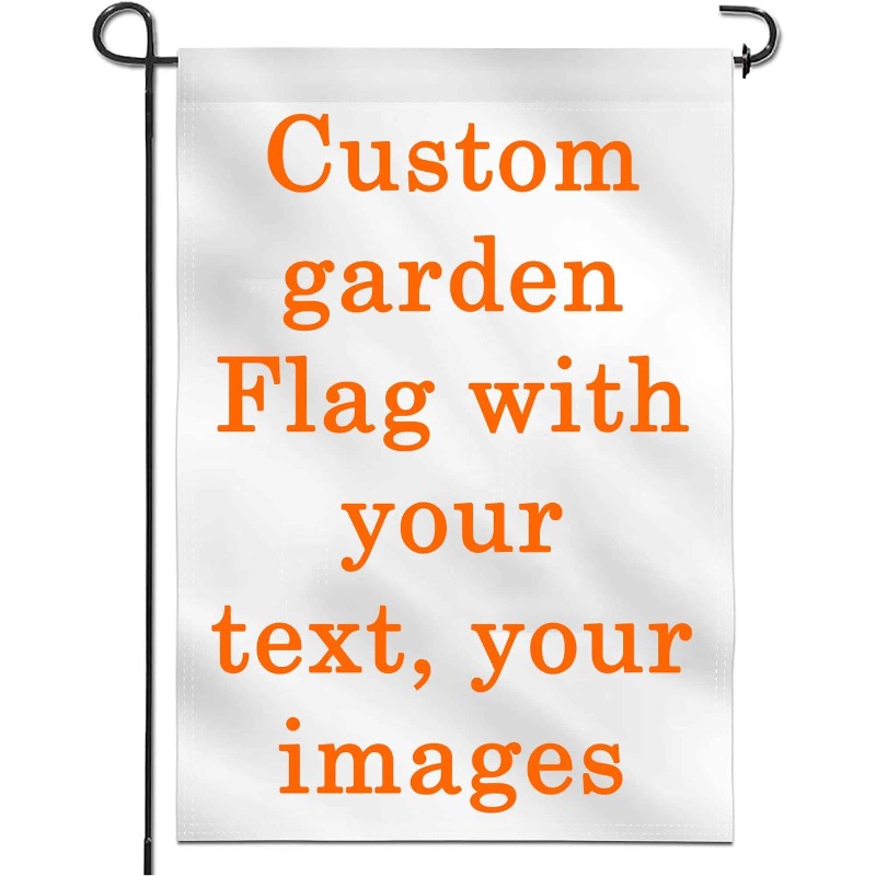 TEMU 1pc Custom Garden Flag - Personalized With Your Photo, Words, Or Logo - Home Decor Banner For Indoor And Outdoor Use - 12.5"x18