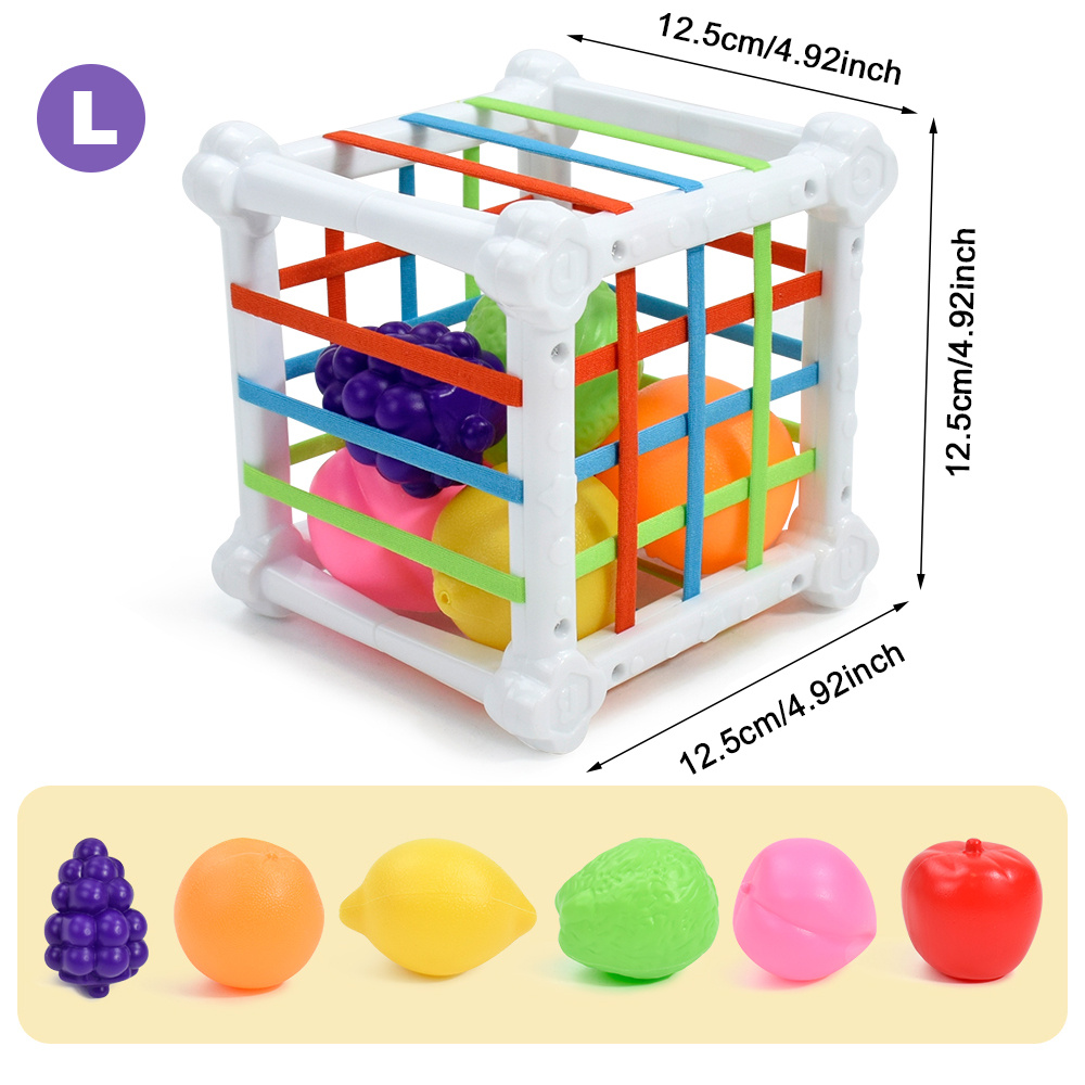 Educational Cube - Shape Matching Stacking Learning Toy Educational Game, Infant Sensory Toy, Christmas Holiday Gifts