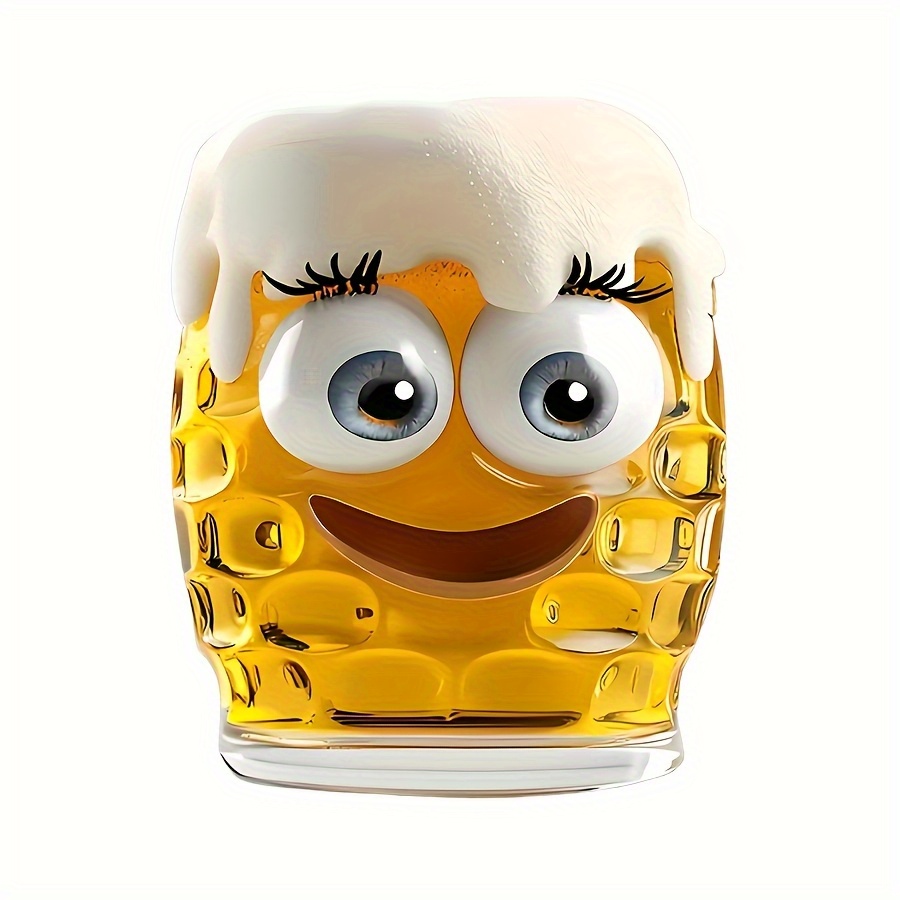 1 Smiling Beer Fridge Magnet, Cute Refrigerator Decoration, Eve, A Beautiful And , A Accessory Food Lovers. Refrigerator Magnets