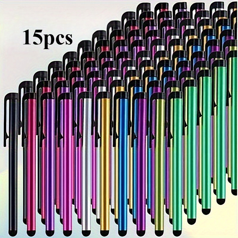 TEMU 15pcs Stylus Pen Set - No Charging Or Batteries Required, Compatible With Smartphones, Tablets & Laptops