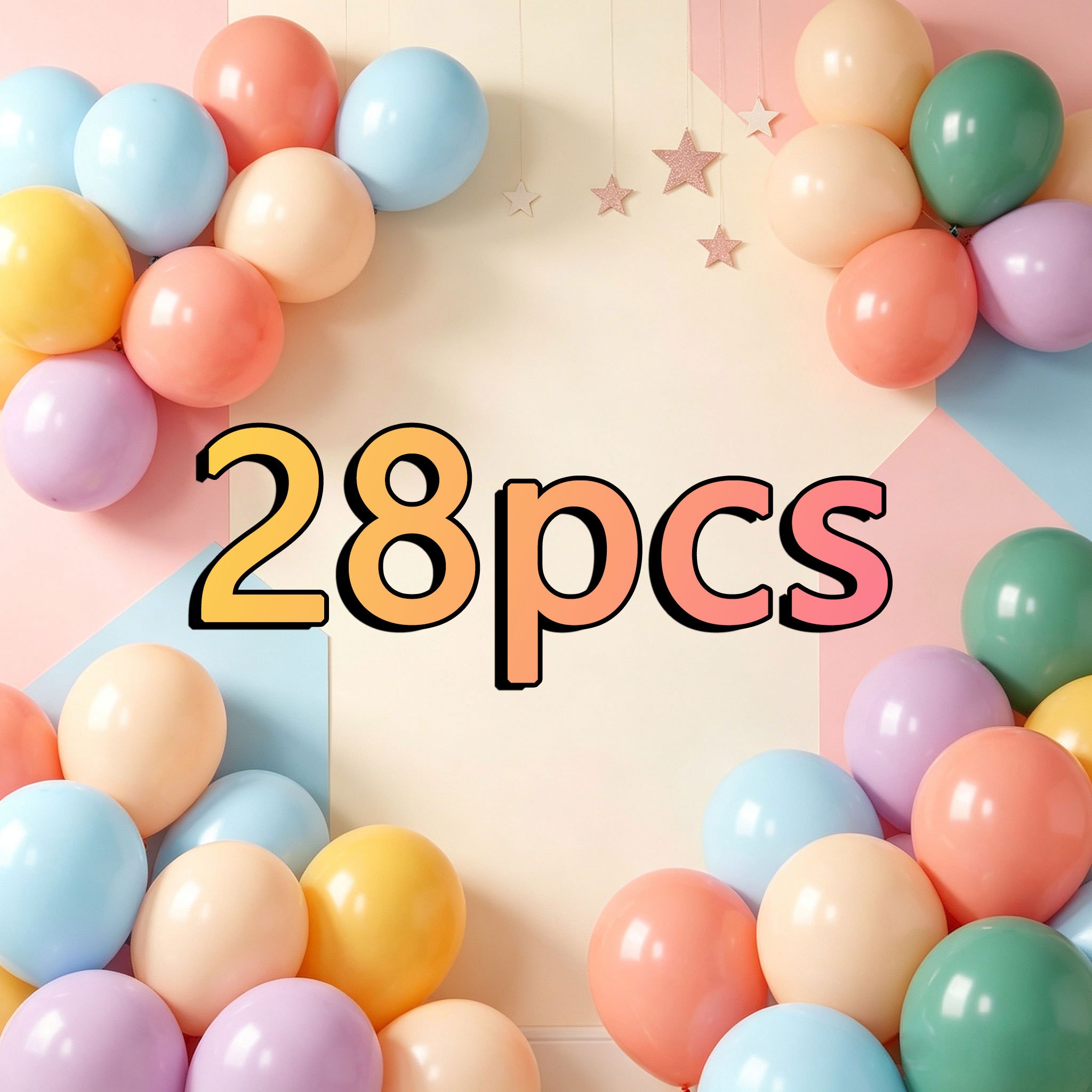 TEMU 28 piezas de globos de látex retro multicolores, globos de látex surtidos de 12 pulgadas con tema bohemio colorido en azul apagado, ruborizado,