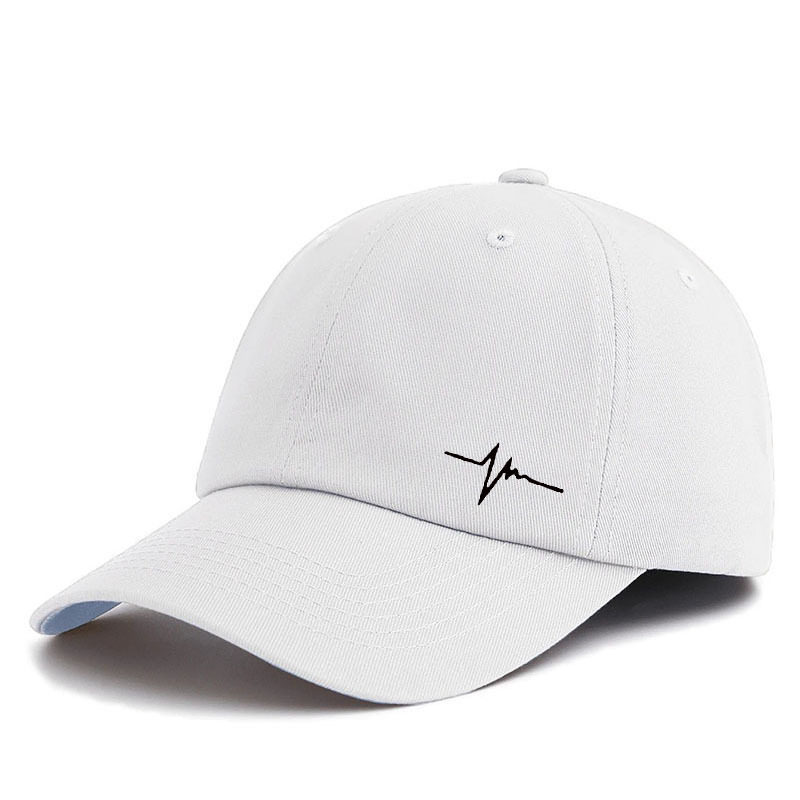 1pc Heartbeat Printed Baseball Cap, Classic Fashion Soft Sweatband Adjustable Size Lightweight Multi-Functional Classic Hat, Perfect Gift for Outdoor Sports Daily Wear Parties And Vacations for Family And Friends
