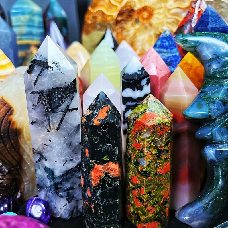 Image of 2lb/960g Bohemian Style Luxurious Crystal Box Set, Shapes And Colors Of Crystals, The For Christmas Gifts Crystal Decoration