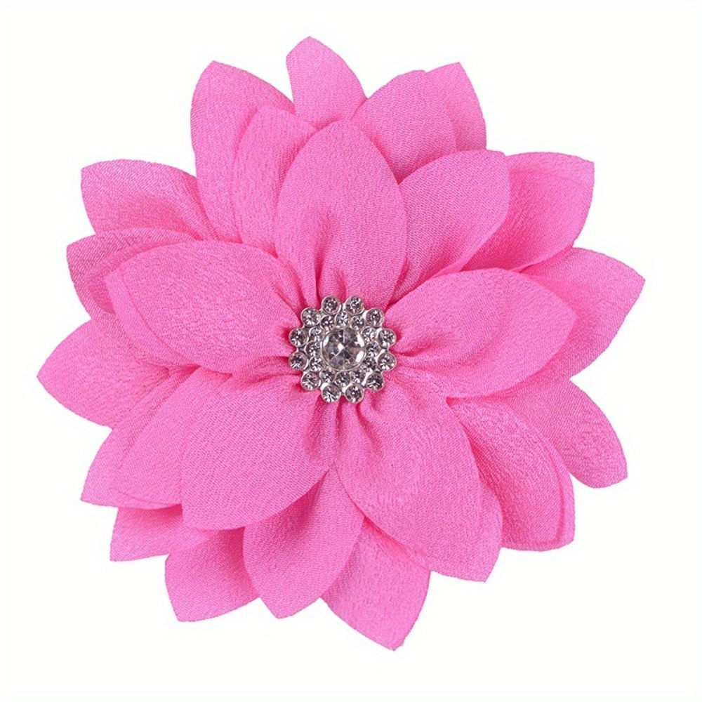 TEMU 1pc Broche de de Ángulo Afilado Multicapa para Dama 9cm a de Gasa con Pedrería Accesorios de Ropa para y Fiestas