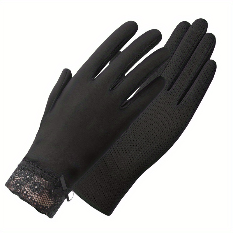 Image of Fashionable Sunscreen Gloves Women's Spring And Summer Riding Breathable Touch Screen Gloves Sunscreen Gloves