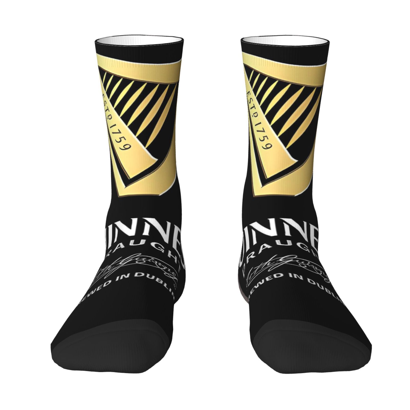 TEMU 1 Pair Men's Novelty Socks, Beer Festival - Gift Socks For Beer Lovers, Wear, Unique Themed Design, Durable Fabric, Collectible Socks