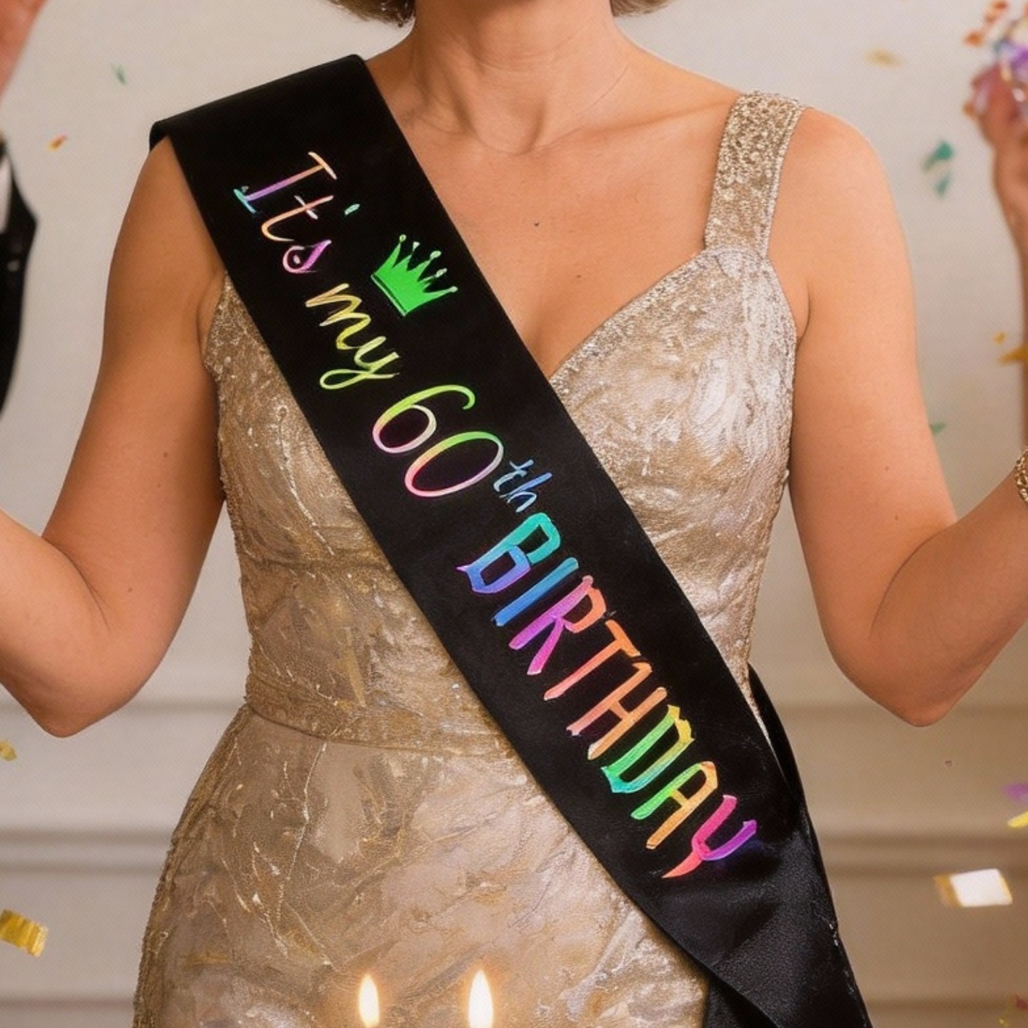 Image of My 60th Birthday Belt, A Party Gift For Birthdays, Suitable For , And A Prop For Photo Booths At Parties, Perfect For Halloween & Christmas