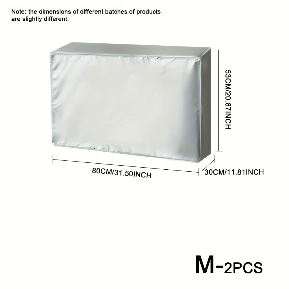 TEMU para aire acondicionado de exterior, 2 piezas, protección UV y a prueba de polvo, protector contra nieve y sol para unidades de aire
