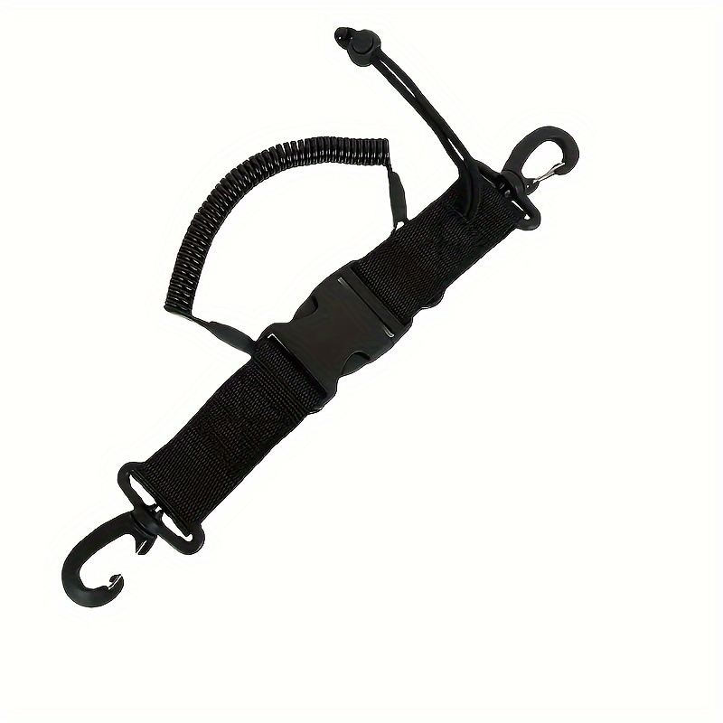 TEMU Cuerda anticaída para buceo con hebilla de rápida - Cordón ajustable para cámara de canoa, material ABS duradero, ideal para piragüismo y