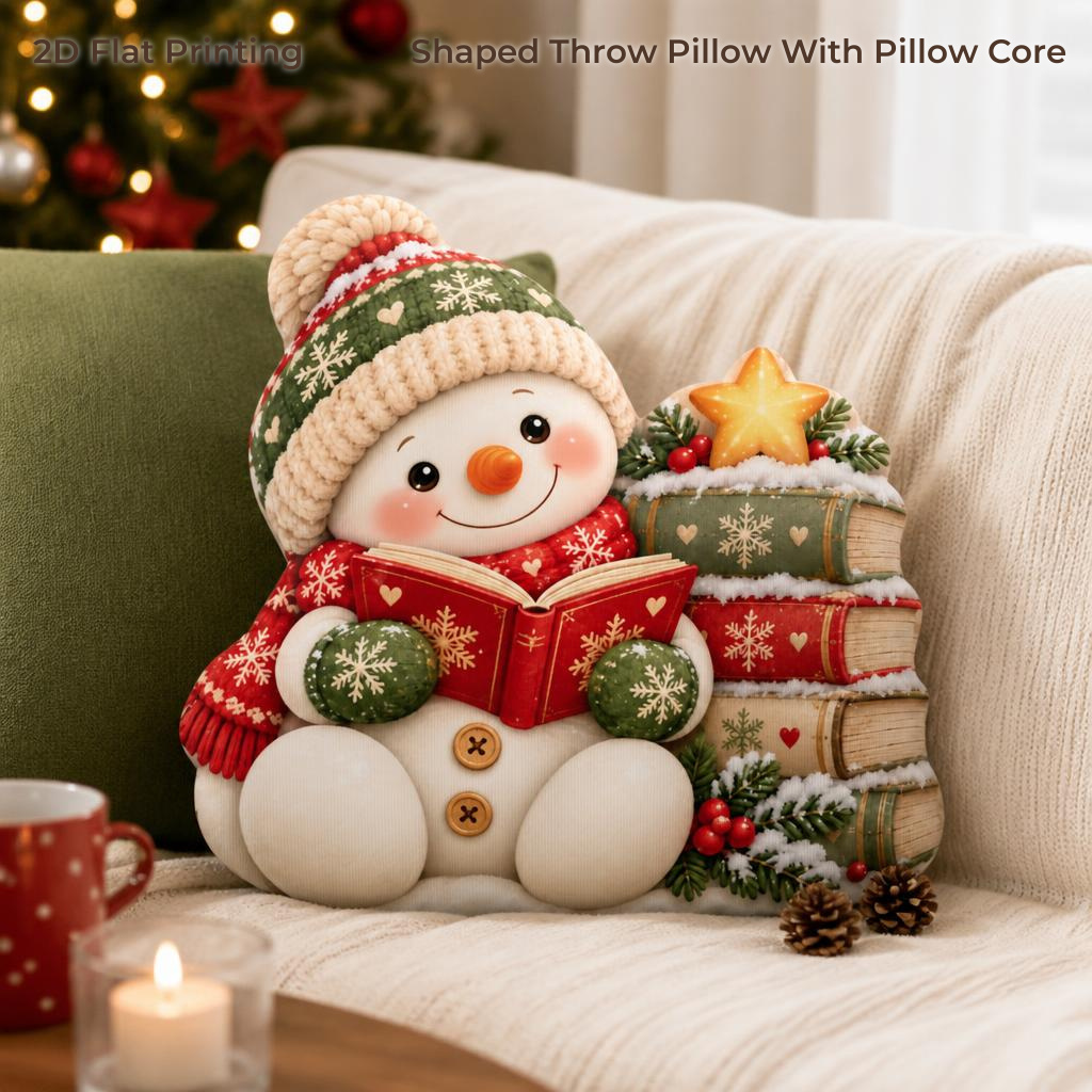 TEMU Cojín decorativo de felpa con forma de oso navideño con bufanda, estampado 2D, para sofá, dormitorio, e inspiración de estilo para decoración de