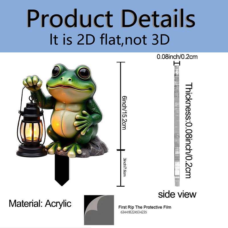 E-shop 2D Flach, [2D Flach] . mit Laterne Gartenstecker - Kunststoff, geeignet für Blumentöpfe, Pflanzkübel für den Außenbereich, Nachtdeko mit Basis,