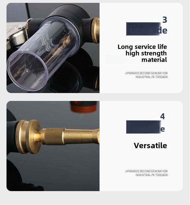 household high pressure car washing gun with copper nozzle and foam pot ideal for car cleaning and garden watering applications Product details 2