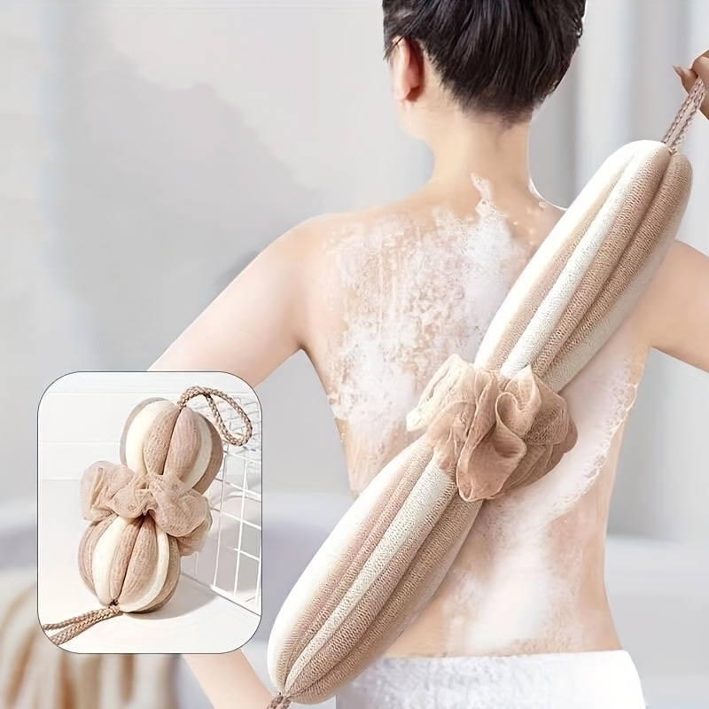 Large Durable Bath Sponge with Mesh Back Scrubber