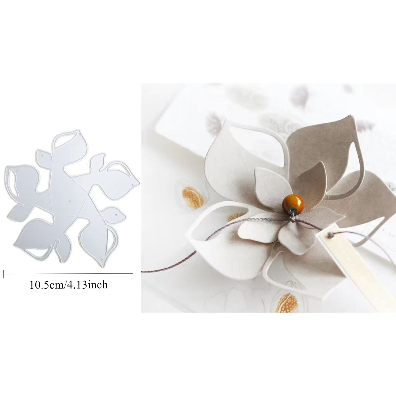 Image of Christmas Folding Decorative Flower Metal Cutting Dies Craft Mold Cutting, Scrapbooking, Card Making And Paper , Paper Supplies