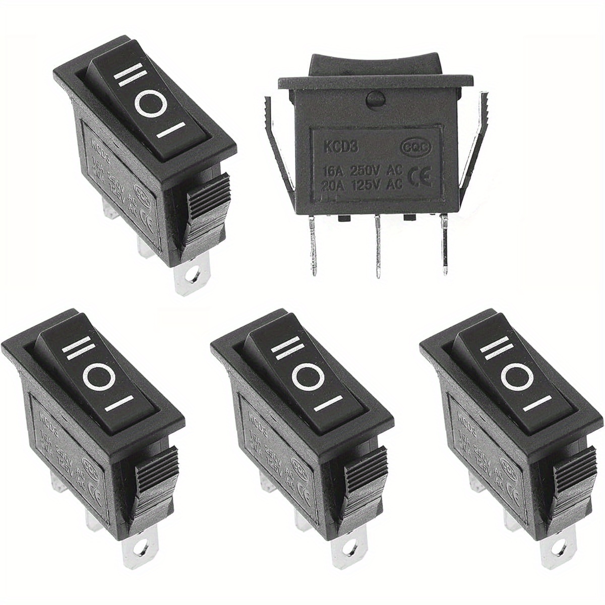 KCD4 1PCS Black Rocker Switch Power Switch ON-OFF-... – Vicedeal