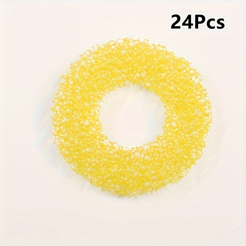 24/32pcs/set Kitchen Bathroom Sink Hair Suction Sponge, Hair Filter Drain Filter-anti-blocking Accessories For Bathtub And Shower