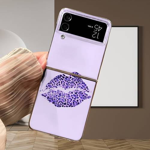 item picture phone case a charmingly designed phone case with a red lips theme suitable for samsung galaxy z 3 4 5 6 7 7fe w23 flip w24 flip w25 as well as z fold 4 5 6 7 and motorola razr 40 ultra 50 and 50