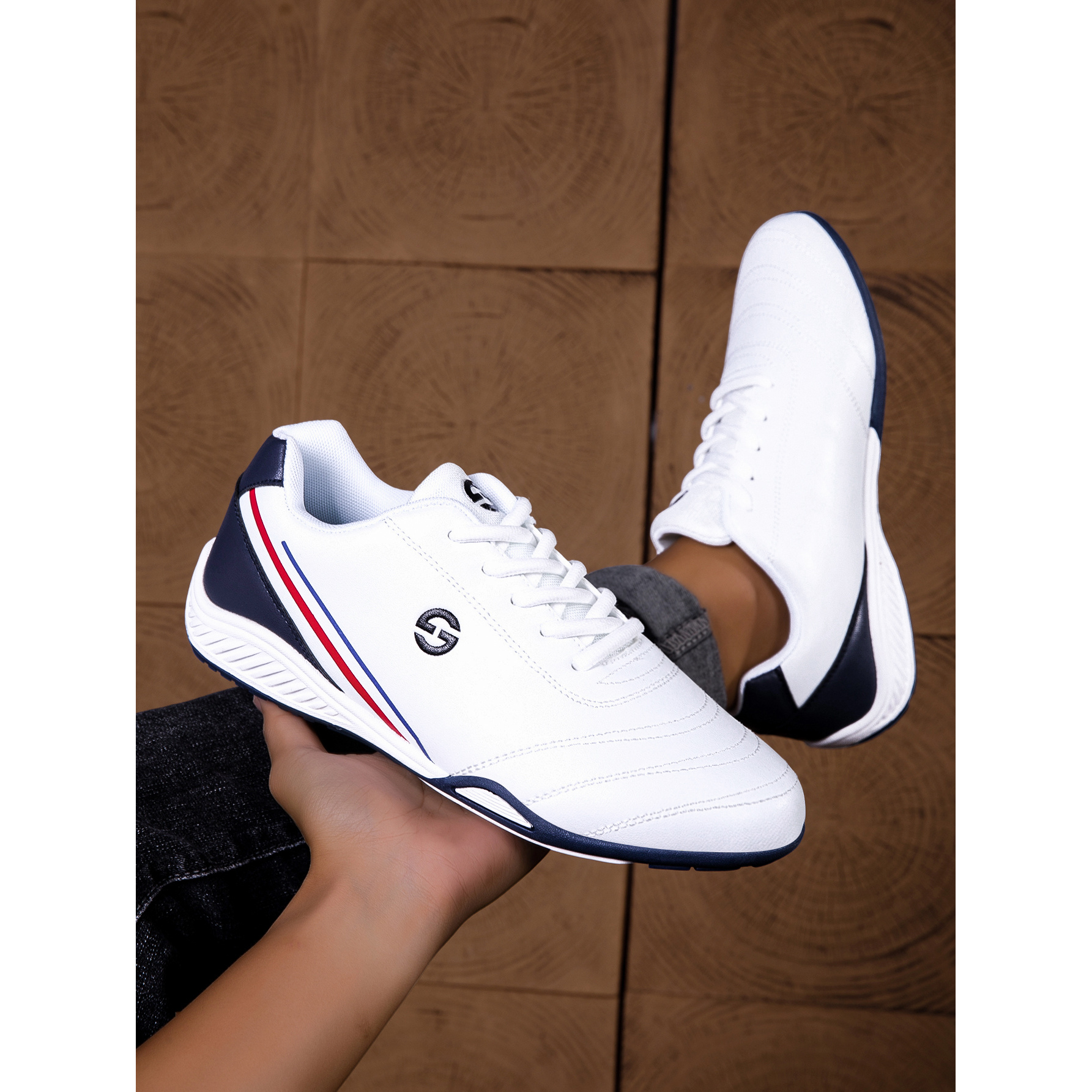 Image of Men's Lightweight Low-top & S - Pu Upper, Md Sole, Lace-up Business Casual Sneakers For Office, Travel, Jogging - Multi-functional Minimalist Footwear (no Bulk) - Maintenance