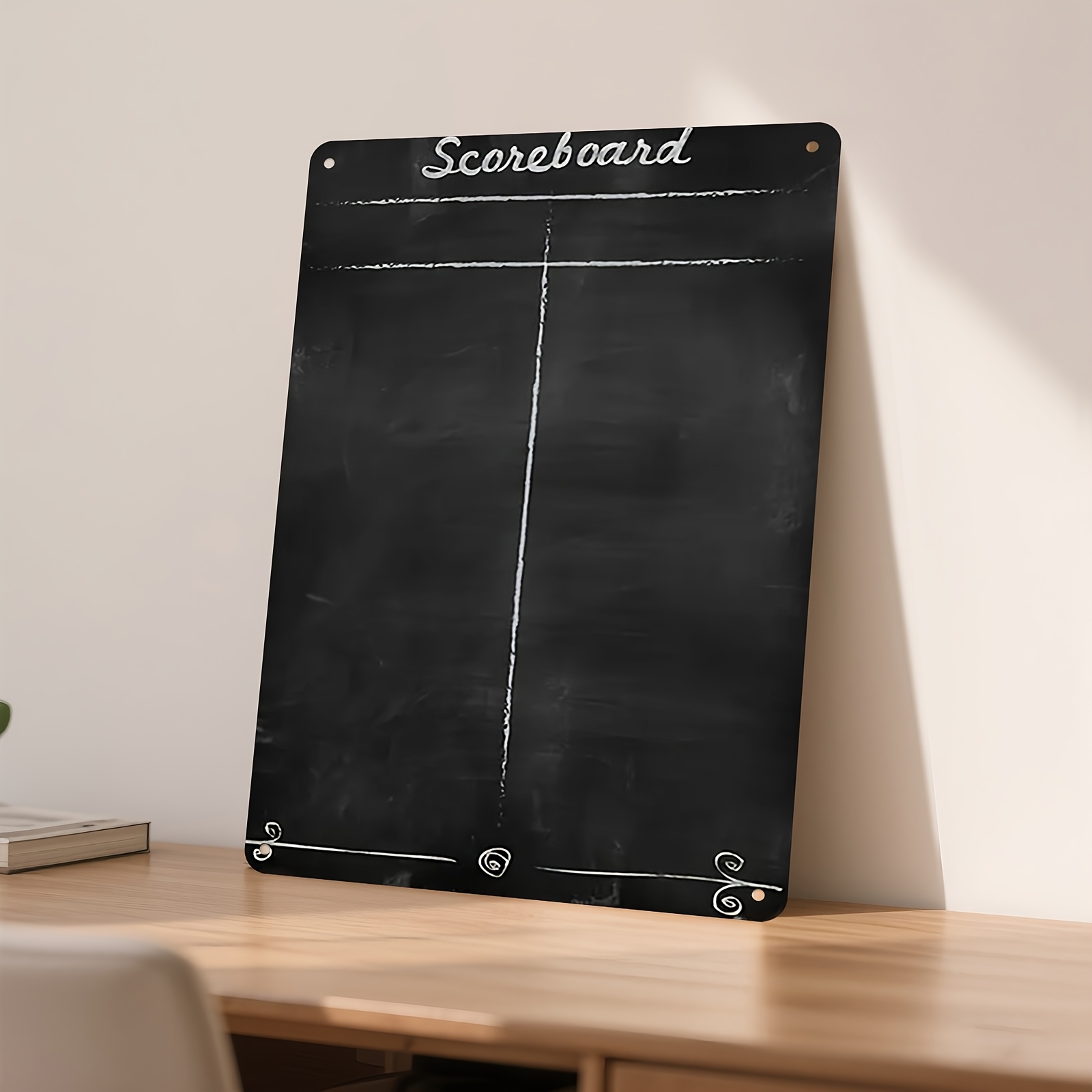 TEMU 2d Flat - 20 X 30 Cm 8 X 12 Inches, Suitable For Bars, Man Caves, Homes - Indoor Dartboard And Board Game , 2d Flat, 1pc Retro Blackboard Style