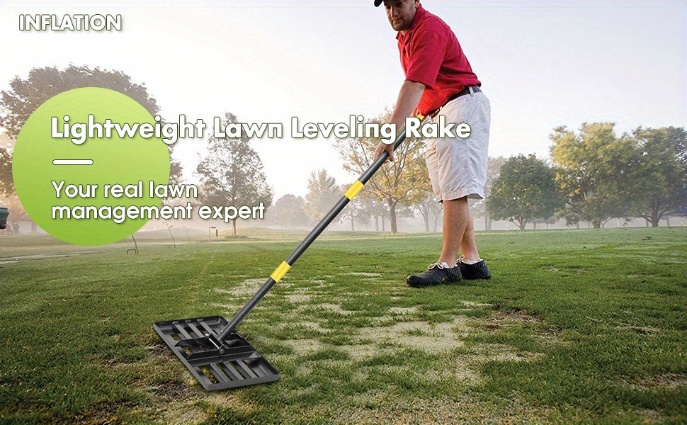 Heavy Duty Lawn Leveling Rake in Action