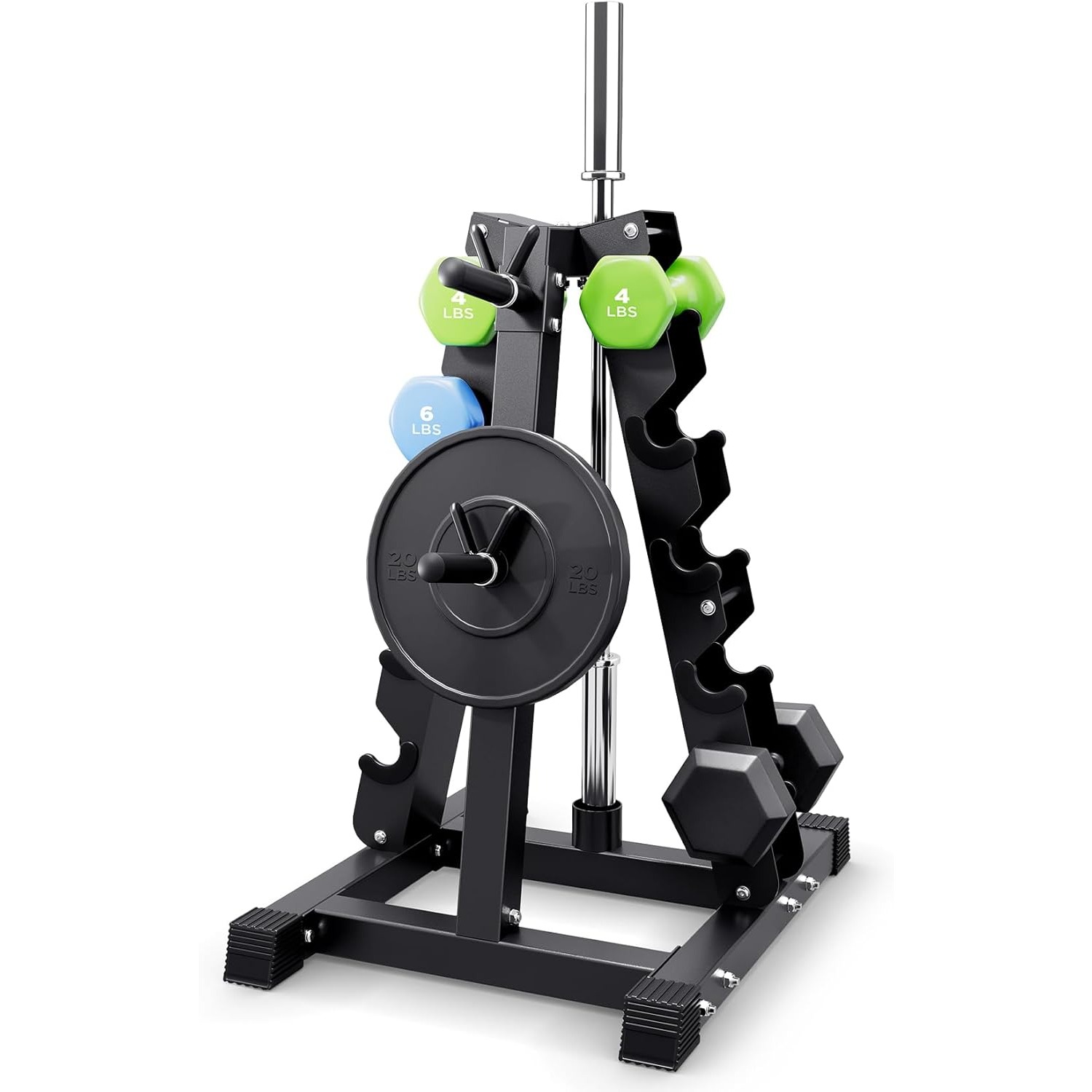 E-shop Schwerlast-Hantelständer mit 5 Ebenen und 1100LB Kapazität - Multifunktionaler Heim-Gym-Aufbewahrungsstand für Hanteln, Schwerlastplatten &