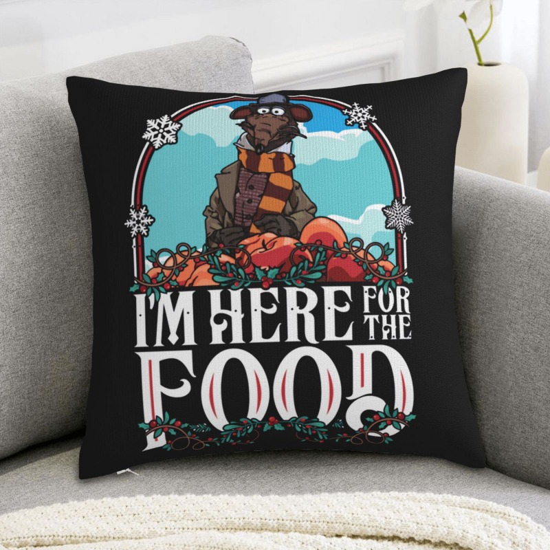 TEMU 1pc Vintage Plush Christmas Carol Rozo Quote Polyester Throw Pillow Cover, 45.72x45.72cm, Double-sided Print, Zipper Closure, Machine Washable,