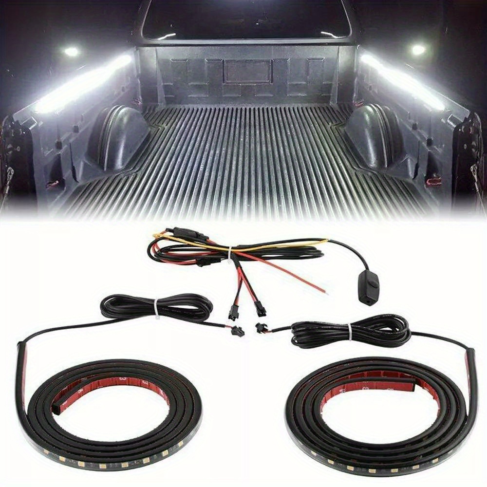 Temu – TEMU 12v 2pcs Led Strip Truck Bed Cargo Work Lighting Kit Strip Lighting For Suv Van, Without Battery