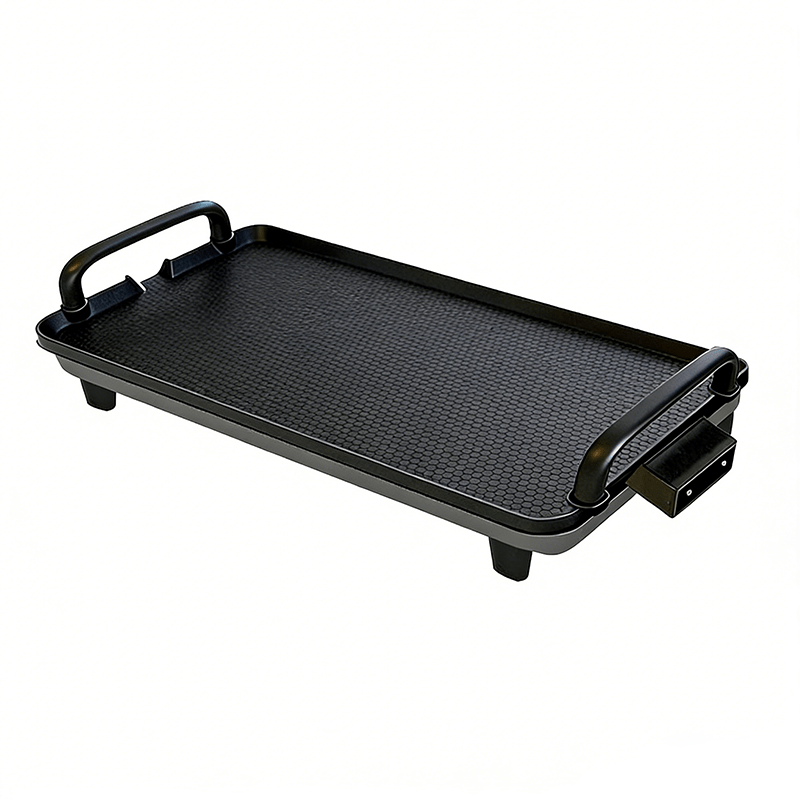 TEMU Electric Griddle, Eggs At , Healthy Coating, Clean Up, Large Submersible Cooking Surface, 16.53" X 8.66", Black