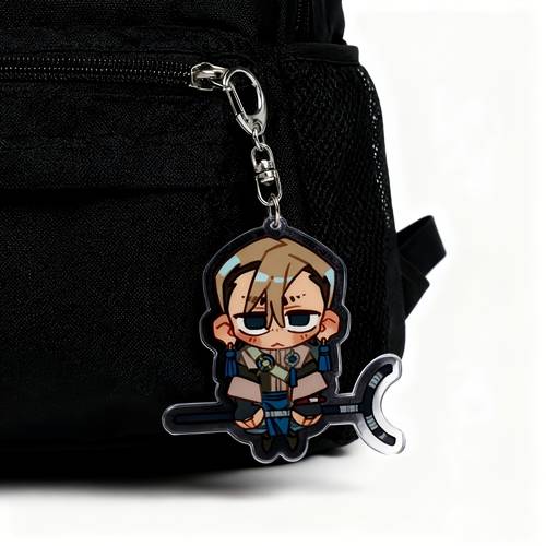 2d flat 2d flat 2 sided cute acrylic keychain double sided ring with lobster clasp acrylic keychain en jilude backpack pendant gift