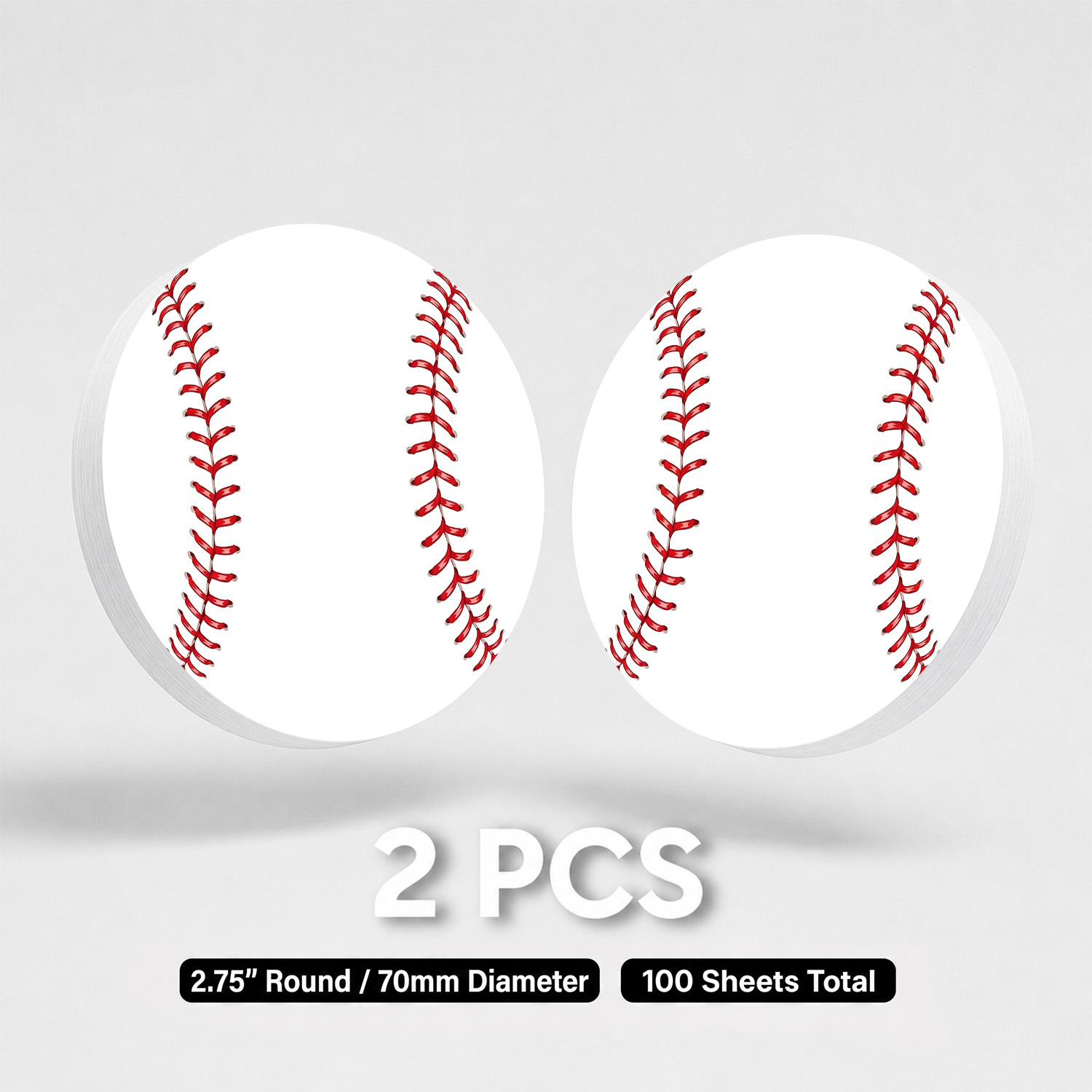 TEMU 2pcs 100 Sheets Baseball Design Sticky Notes, Sports Theme Memo Pads, Creative Round Shape Desk Stationery, Baseball Lovers Gift, Novelty