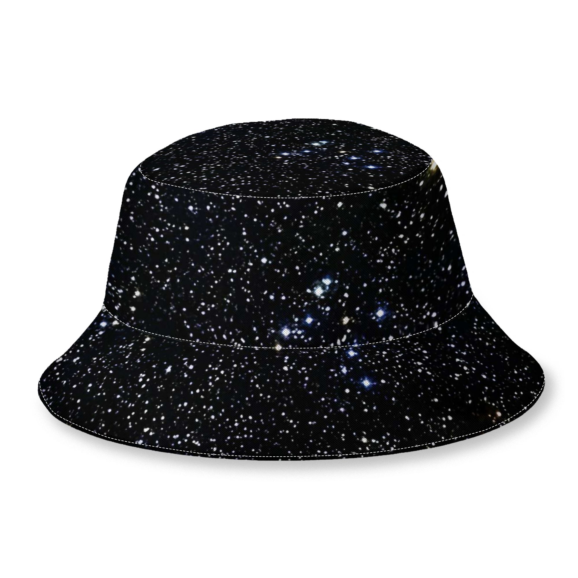 TEMU Bucket Hat 1pc Black Glitter Men And Women Spring Summer For Outdoor Parties, And Festivals - Lightweight Sun Hats, Fishing Hats, Party
