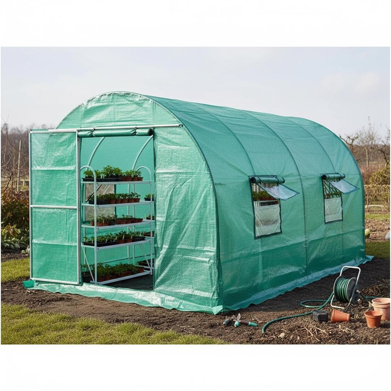 Image of Greenhouse Film 3x2x2m Protection Garden Tarp Cover Polytunnel Outdoor Use