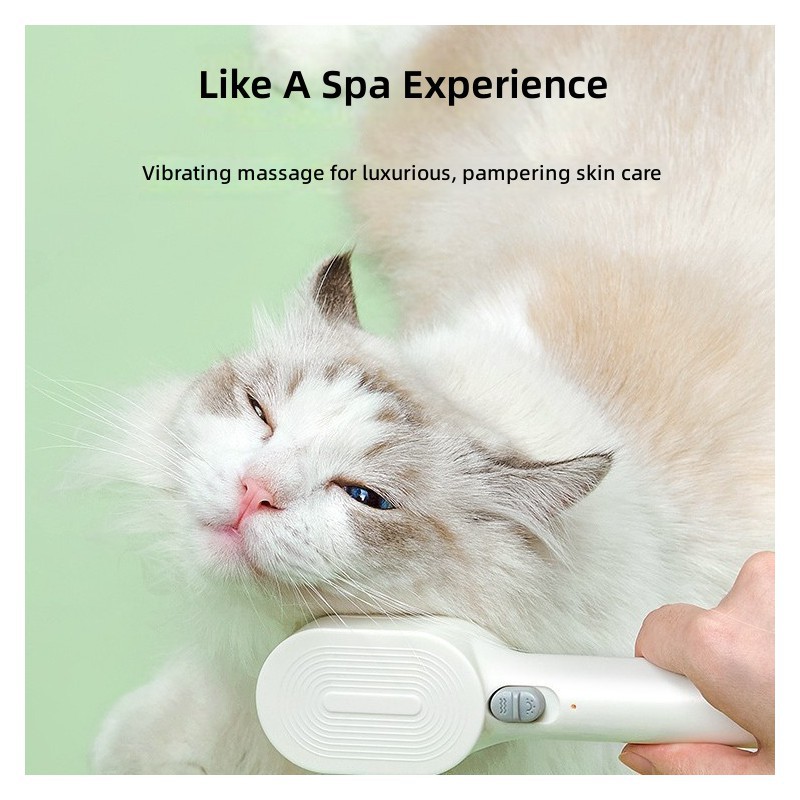 pet grooming comb with   and vibration massage for   and flea detection