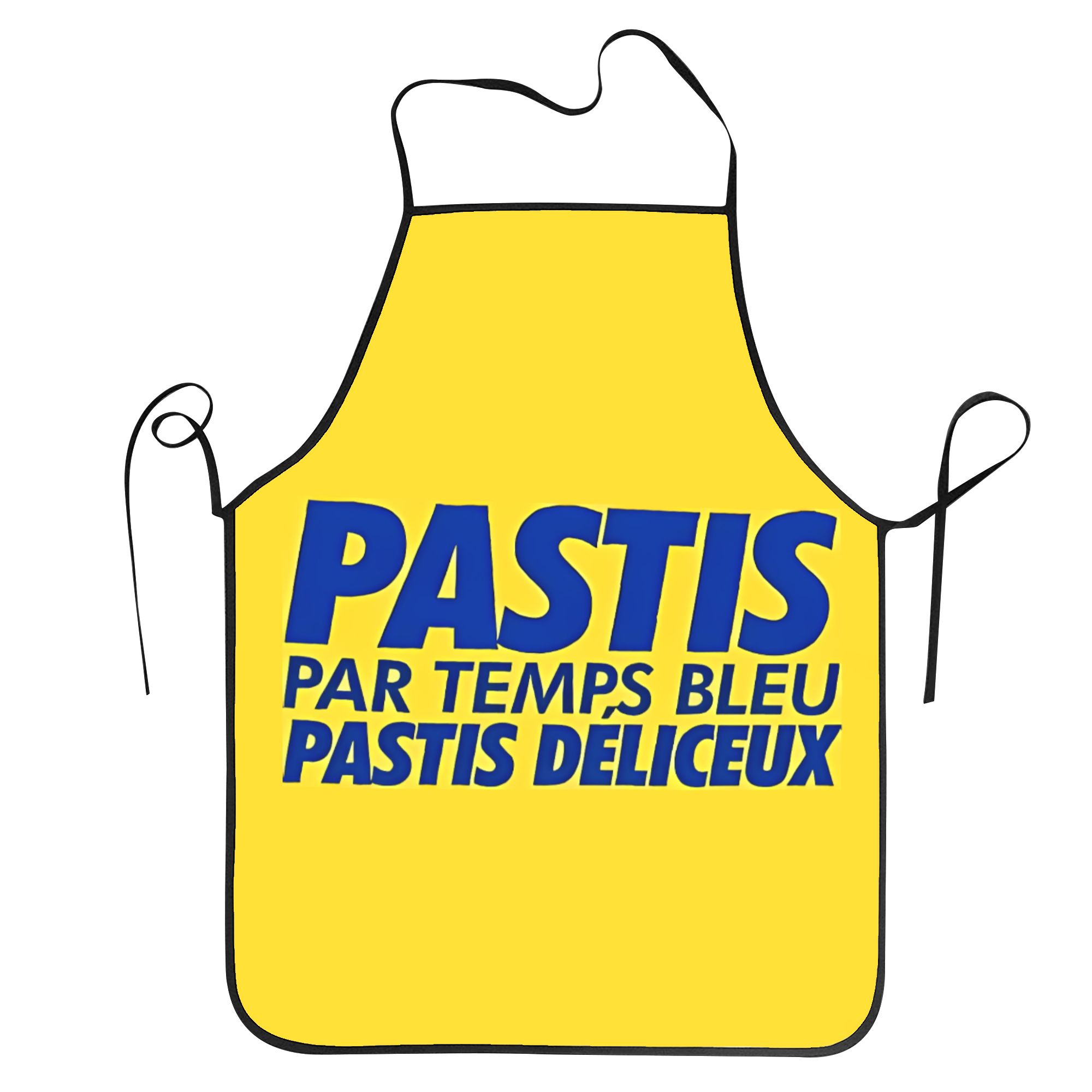 TEMU 1pc Funny French Apron - " Par Temps Bleu, Pasitis DÃ©licieux!" Design - & Blue Kitchen Apron For Cooking, Baking, Gardening - Unisex Chef Apron
