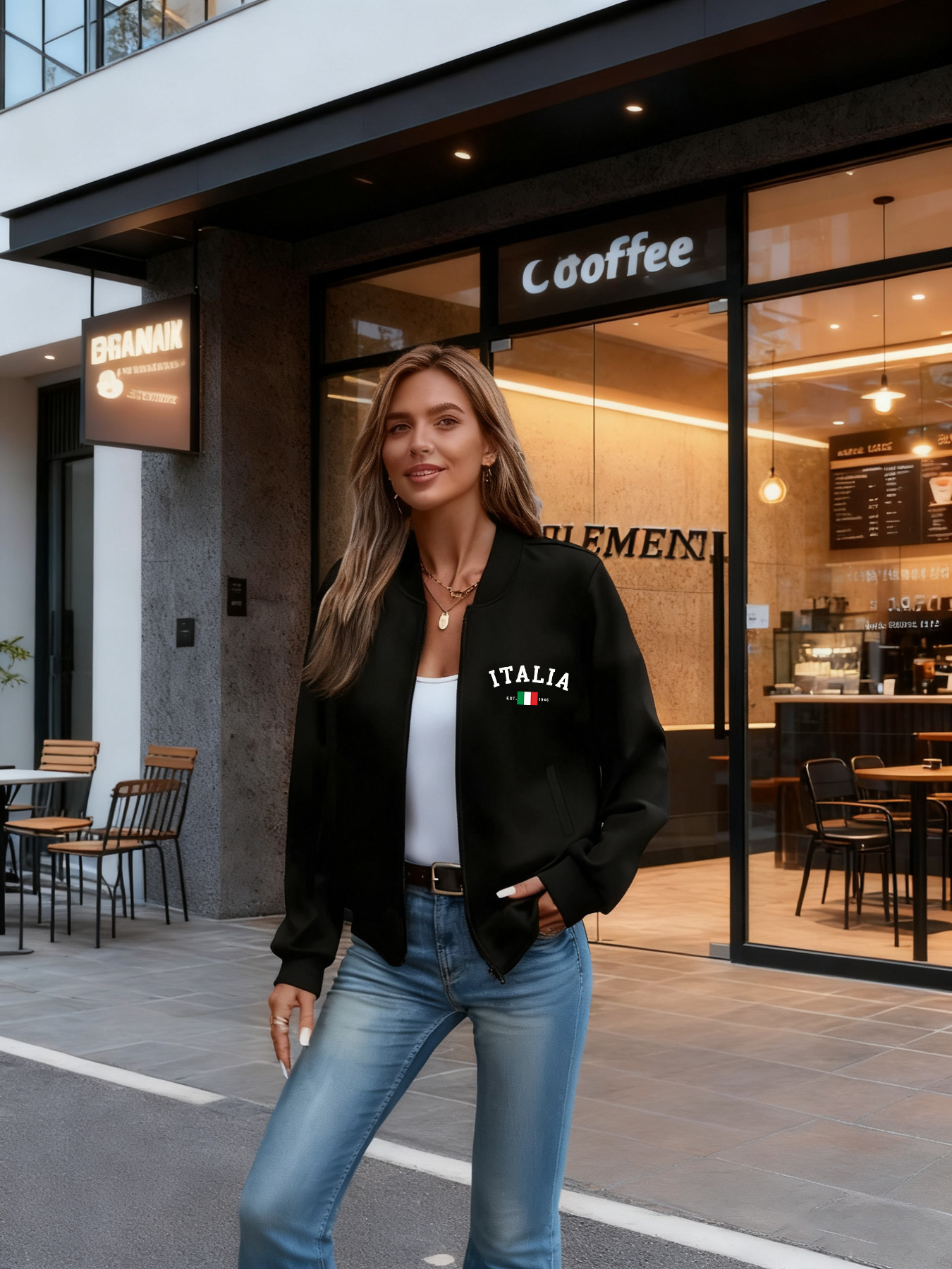 womens coat womens jacket womens cardigan open front cardigan winter jacket zip up jacket spring and autumn jacket casual simple creative printed outerwear beautiful womens jacket casual and elegant womens clothing 1pc