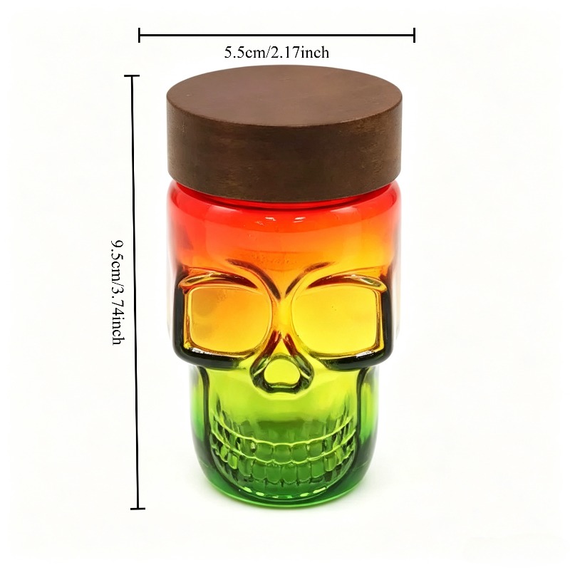 Personalized Skull-Shaped Glass Pet Treat Jar