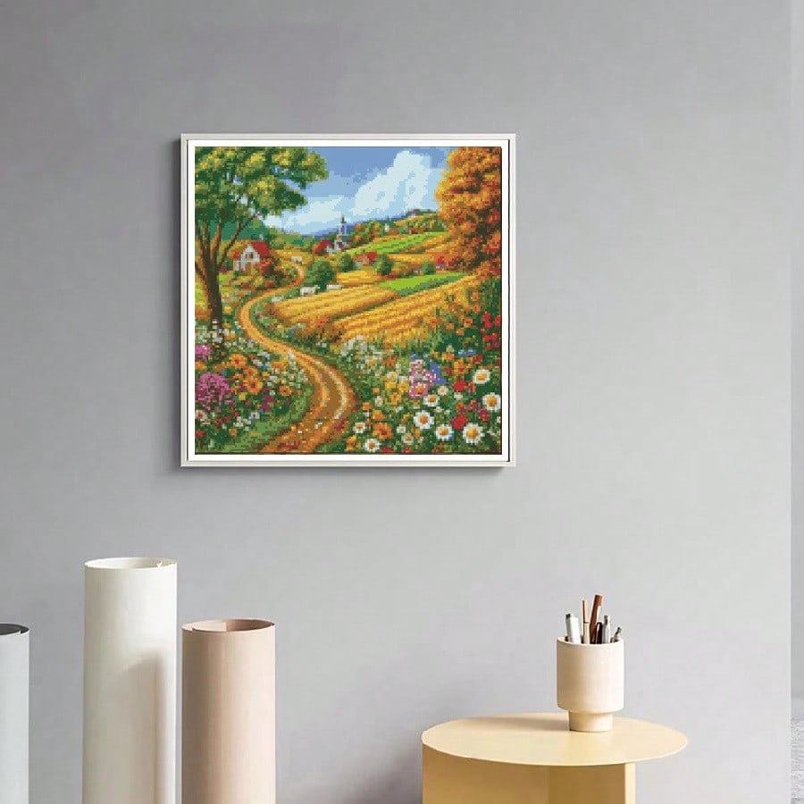 Counted Cross Stitch Kit for Beginners, Full Embroidery Patterns