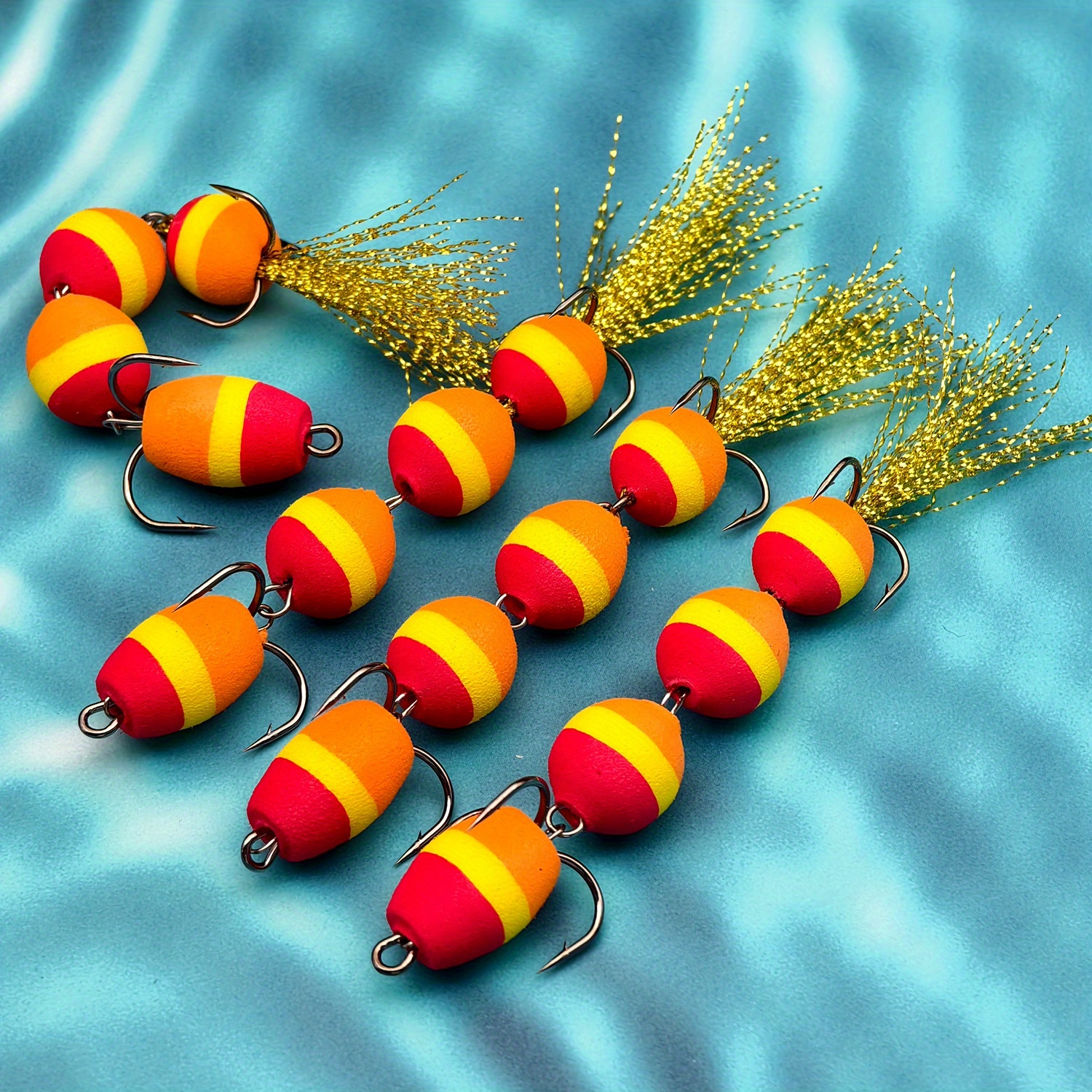 E-shop Set mit 4 schwimmenden Karpfenködern mit Haken, schwimmfähigen Ködern für Futterköder, Welsköder und EVA-Karpfenköder